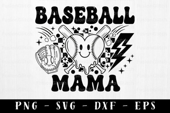 Baseball Mom SVG PNG Retro Groovy Mama Graphics and Crafts Review