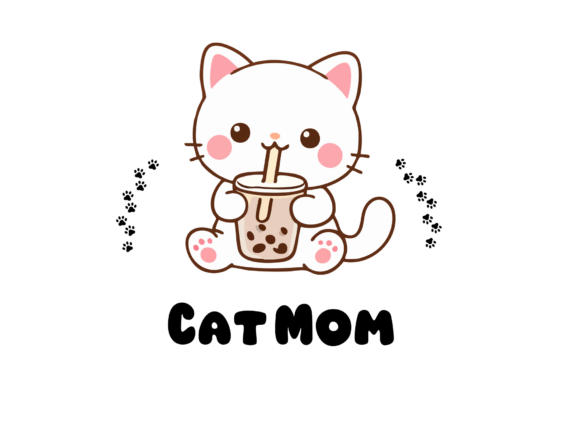 Cat Mom SVG Cute Kitten Design Graphics for Crafts