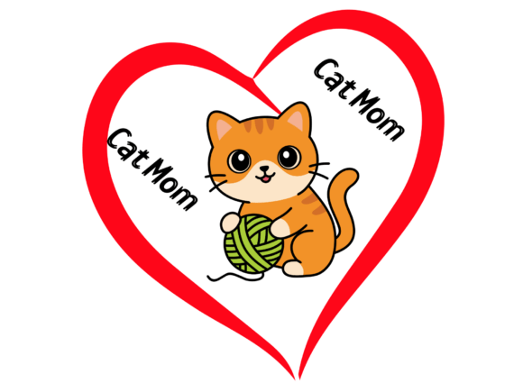 Cute Cat Mom SVG Graphics for Crafts and Branding