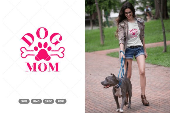 Dog Mom SVG Clipart Graphics for Crafts