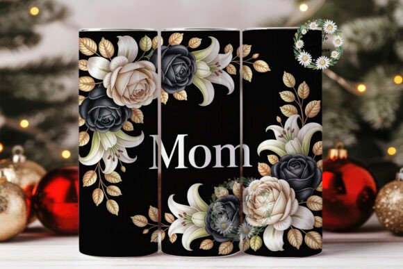 Elegant Mom Floral 20oz Tumbler Wrap Graphics and Tumbler Wraps