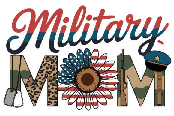 Military Mom SVG Graphics for Crafts