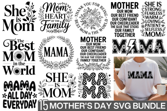 Mother s Day SVG Bundle, Mom SVG Design