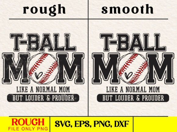 T-Ball Mom Svg, Distressed Sports Design for Graphics and Crafts
