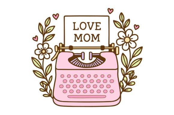 Vintage Typewriter Mom SVG Review
