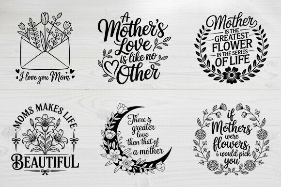 Wildflower Mom SVG, Mother s Day SVG Bun Graphics and Crafts